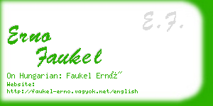 erno faukel business card